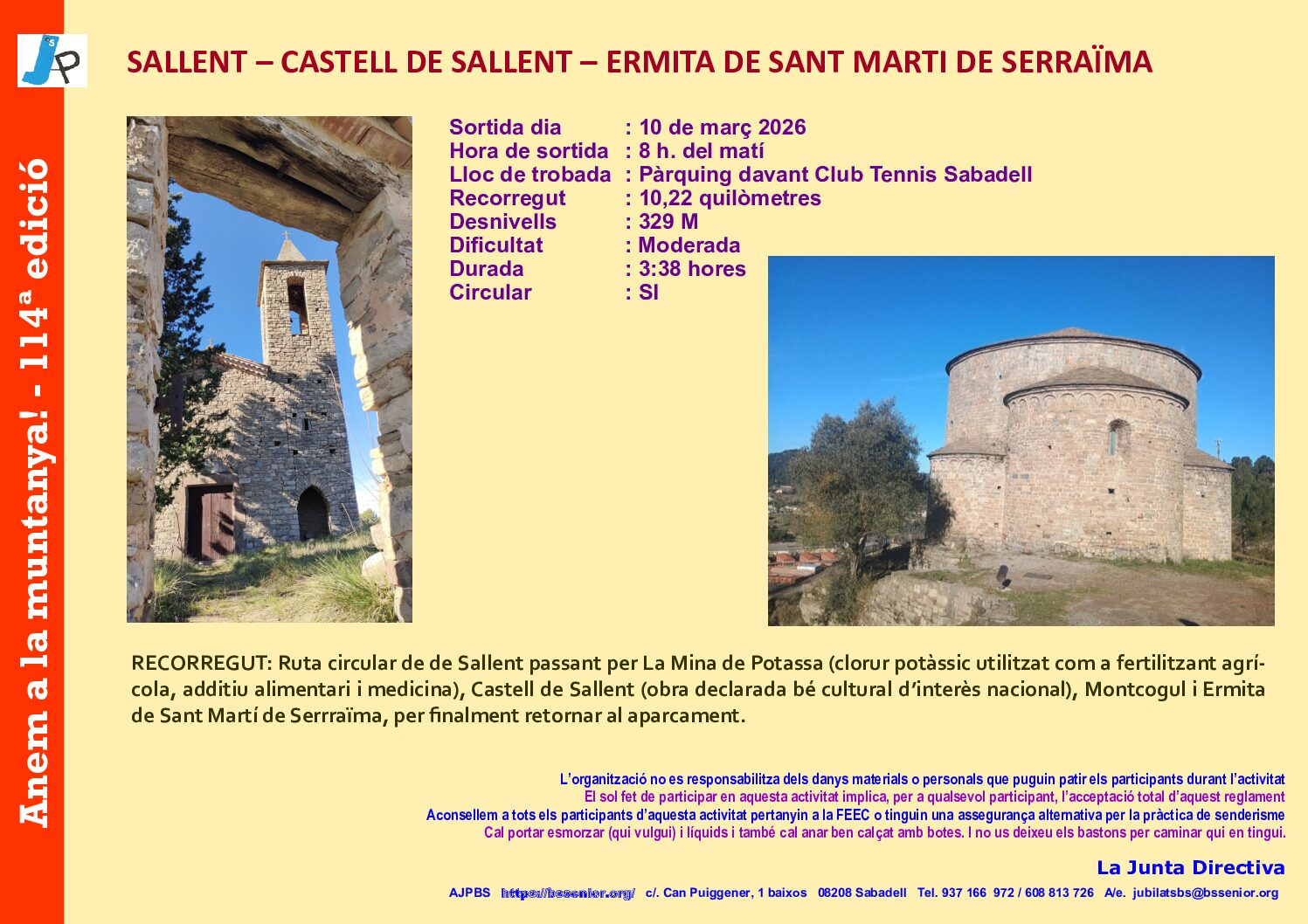 ANEM A LA MUNTANYA – 114ª EDICIÓ